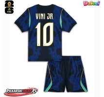 Brazylia Vinicius Junior #10 Koszulka Wyjazdowa dzieci MŚ 2026 Krótki Rękaw (+ krótkie spodenki)